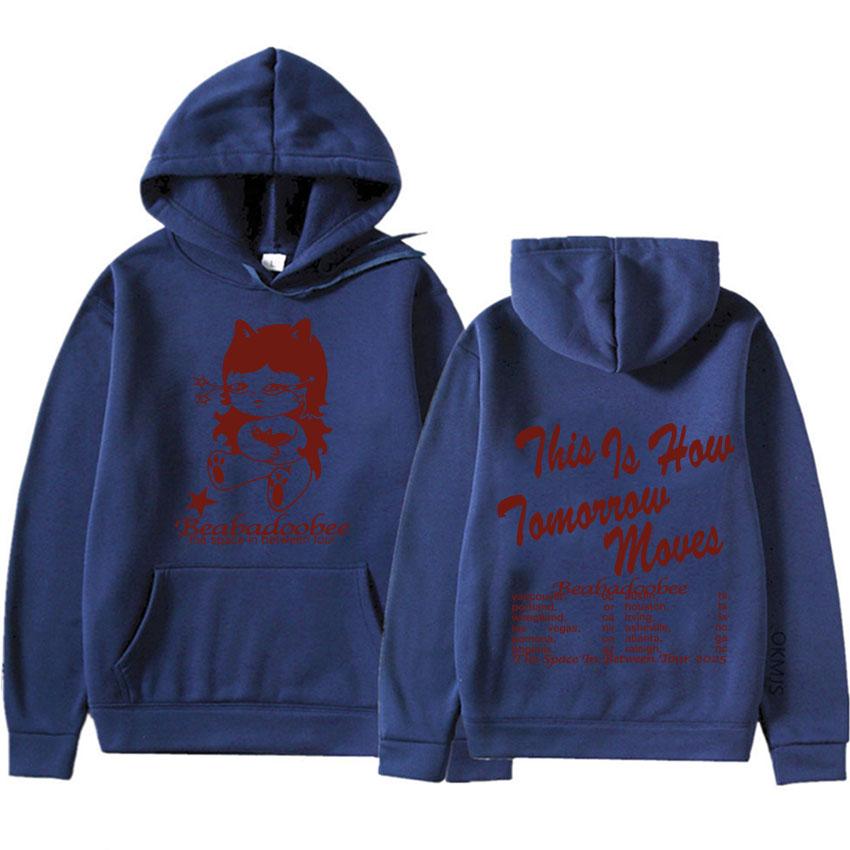 Rapper Beabadoobee Hoodies Cartoon-Druck Lässig Übergroß Hohe Qualität Punk Herren Pullover Streetwear Mode