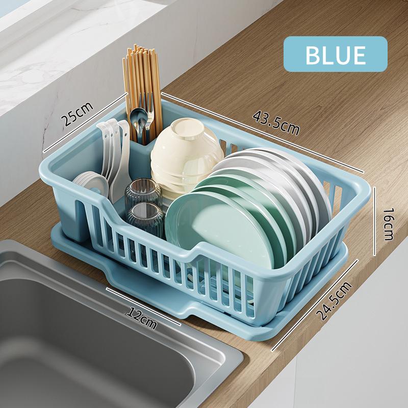 New Pull basket Kitchen cabinet 2-layer drawer Bowl Plastic Drain Basket Space Bowl Rack Home Storage Shelf
