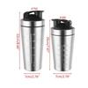 Protein Powder Shaker Bottle 500/750ml Leak Proof Water Bottle for Gym Fitness Sport Whey Shakes Cup with Scale Stainless Steel