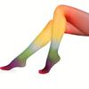Japanese Dopamine Rainbow Stockings Gradual Change Stockings Large Size Women's Summer Thin Anti-hook Silk Durable Pantyhose