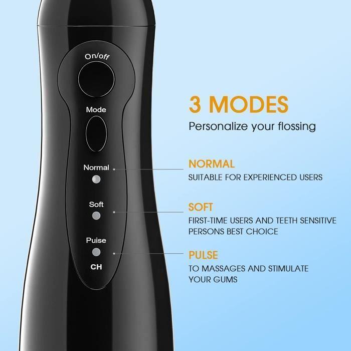 Jet Dentaire - HANGSUN - HOC760 - Portable - 8 Buses - Réservoir 300ML - 3 Vitesses