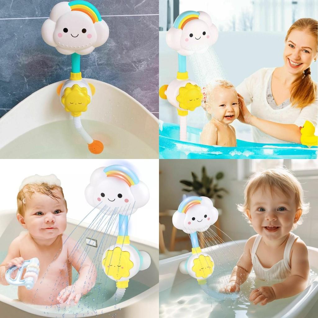 Colorful Baby Bath Toys Rainbow Cloud Shower With Fun Interactive Features For Kids