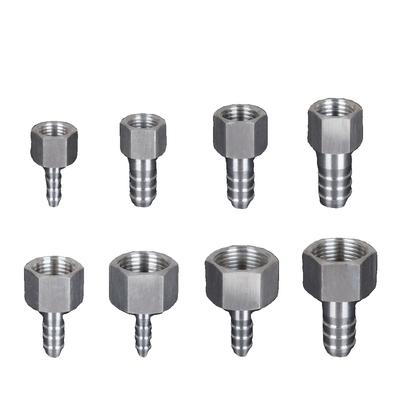 6 8 10 12mm Hose Barb X M10 M12 M14 M16 M18 M20 Metric Female 304 Stainless Steel Coupler Pipe Fitting Connector High Pressure