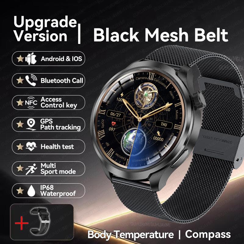 New Brand Global Version Smart Watch 1.85"AMOLED GPS Track Bluetooth Call 410mAh Battery NFC IP68 Waterproof Smartwatch Men