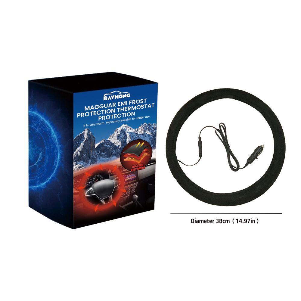 New 12V Heated Steering Wheel Cover Anti-slip Warm Car Heating Hand Warmer Winter Steering Wheel Heater Car Accessories