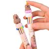 Multicolor 10-in-1 Ballpoint Pen Cute Capybara Ballpoint Pen Push-Type Writing Pen