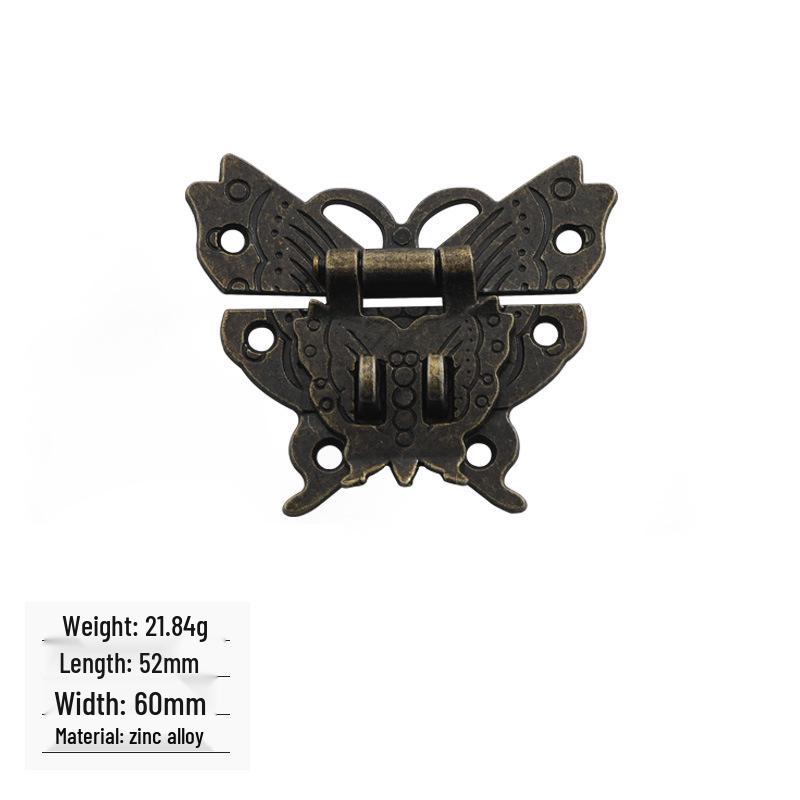 Jingmao Antique Butterfly Latch Wooden Box Accessory
