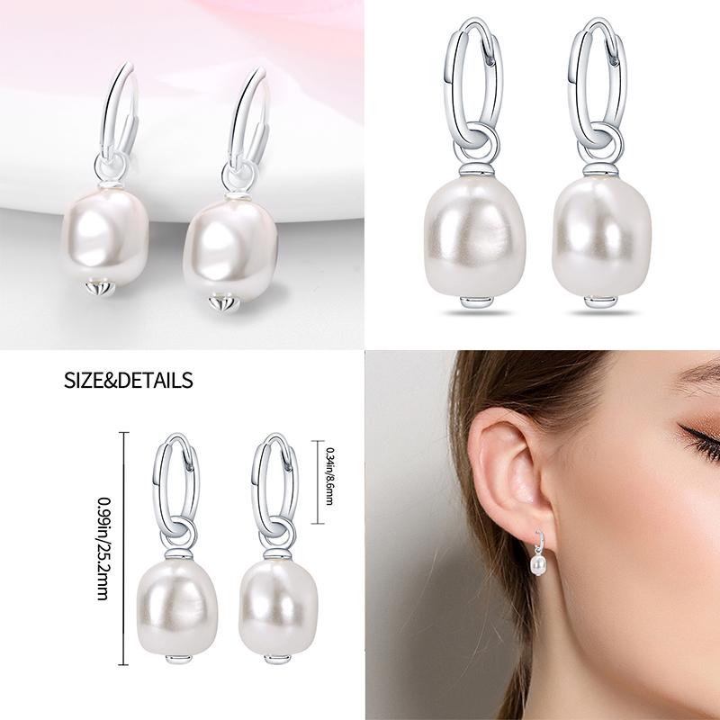 Summer New 100% 925 Sterling Silver Earrings Heart and Shell Earrings Women Jewelry DIY Fine Jewelry Birthday Gifts