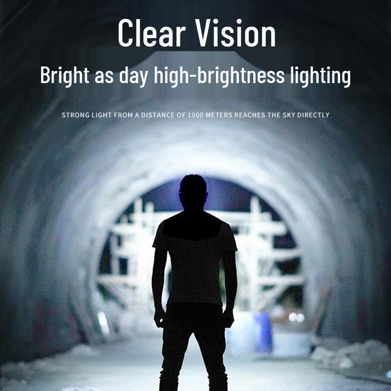 Rechargeable LED Headlamp for Bulls - Super Bright, Long Throw, Induction and Head-Mounted; Ideal for Fishing and Mining.