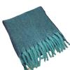 Outer Fringed Shawl Autumn and Winter New Mohair Scarf Women's Warm and Comfortable Versatile Soft Waxy Scarf Men's European and American