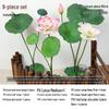 Artificial Lotus Leaf Pond Scenery Props with Stem for Stage and Landscape Photography