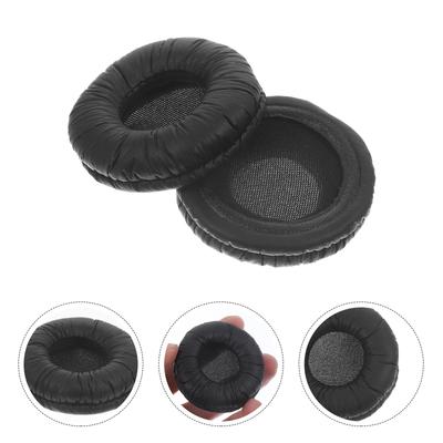 2Pcs Headphone Ear Pads Replacement Soft PU Sponge Mesh Ear Cushions Compatible for 50Mm Headphones Protective Covers