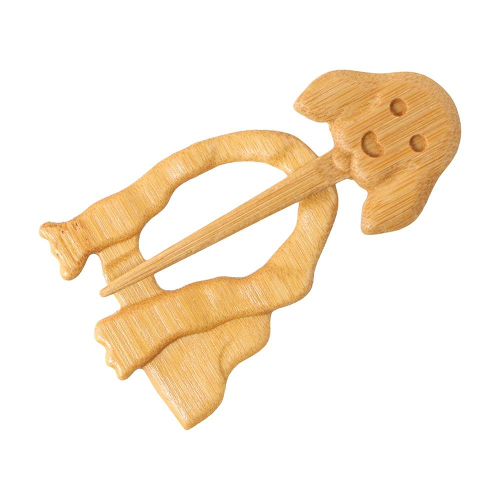 Design Bird Animal Rabbit Dog Heart Clothing Accessory Fashion Jewelry Wooden Brooch Women Brooch
