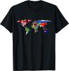 World Flag Map T Shirt Globe Travelers Atlas T-Shirt