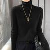 Stylish Elasticity High-Neck Sweater Women Autumn Winter Long Sleeve Knitted Knitwear Woman Solid Color Warm Turtleneck Pullover