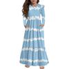 Girls' Tiered Ruffle Dress - Long Sleeve Printed Maxi With Pockets