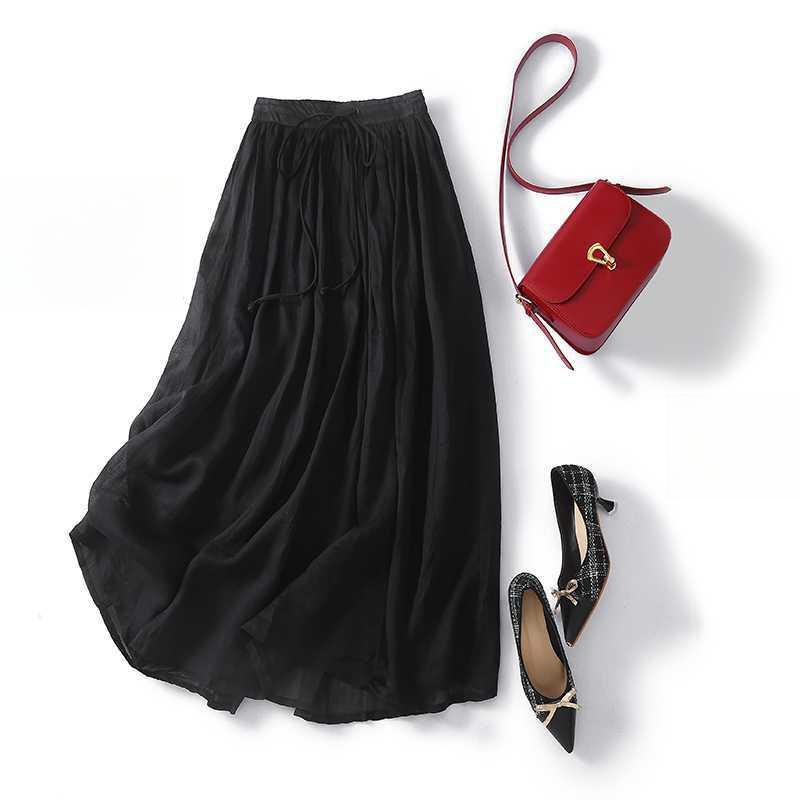 

Женская Мода Повседневная Однотонная С Принтом Летняя Весенняя Юбка M