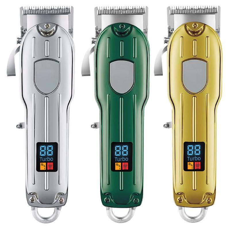 High-Power Men's Full Metal Electric Hair Clipper & Trimmer - Ideal for Home & Barber Use, Also for Pet Grooming