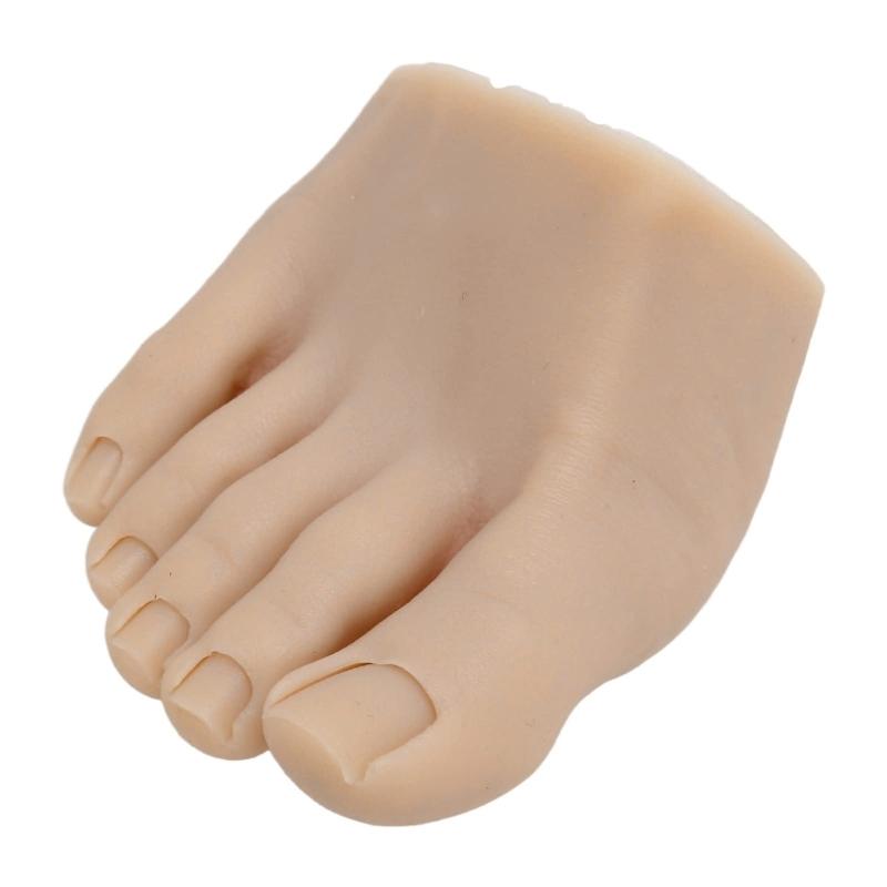 1 Paar Übungs-Fake-Fuß Flexibel Beweglich Weicher Silikon-Fake-Fuß Prothetisches Maniküre-Werkzeug für Nagel-Training Display