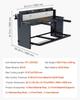 Foot Stomp Sheet Metal Shear, 1320 mm Width Manual Floor Shear, with Soild Steel Frame, Adjustable Blade Gap, Material Stops, Foot-Pedal Control for