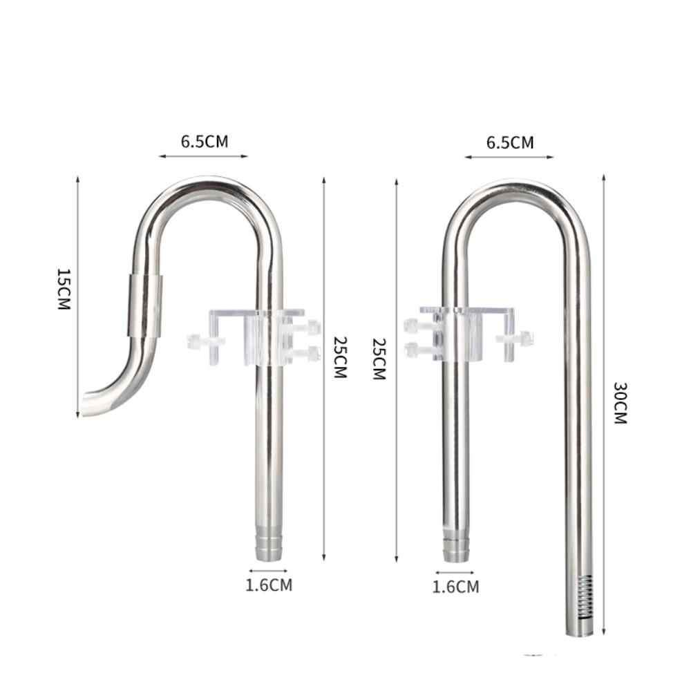 12/16mm Inflow Outflow  Pipe 360 Degree Rotation Stainless Steel Extension Tube  Aquarium
