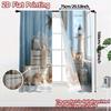 2pcs, 2D FLAT PRINTING Curtains (Without Rod) Coastal Treasures Popular Creative Curtains Versatile 100% Polyester Curtains