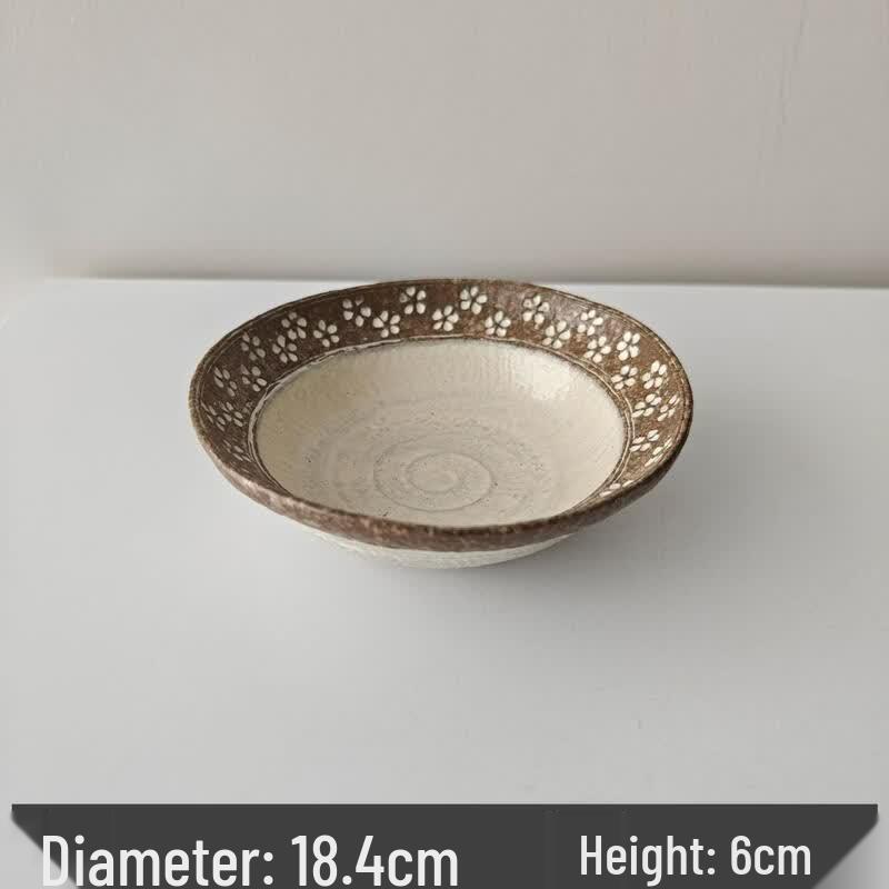 ZISIZ Hand-Painted Ceramic Plum Blossom Bowl