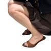 Leather Suede Minimalist Style Open-toed Slippers Women's Wear 2025 Spring and Summer Versatile Stiletto High-heeled Sandals