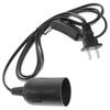Pendant Light Socket E27 PVC Hanging Lamp Cord Socket Flame Retardant Heat Resistant Lamp Accessory Plug Suitable for Home Cafe