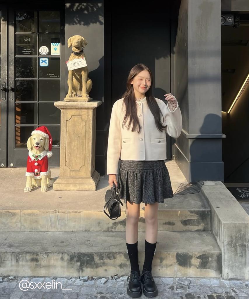 Peileu Étoile Tweed Skirt