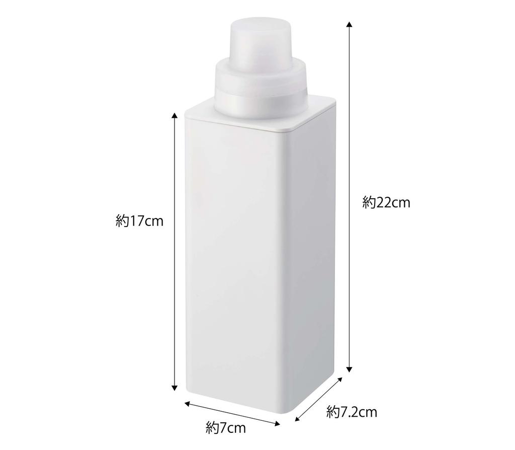 Yamazaki Magnetische Nachfüllbare Wäsche 7 x x 22 Tower Messen Einfaches Produkt 4852 Flasche, Weiß, ca.. 7.2 cm, Kappe, Nachfüllung, 500ml, Nummer