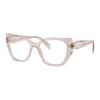 Temple Logo Acetate Square Optical Glasses Women's Purple