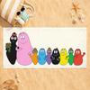 Cartoon Cute Barbapapa Towel Quick Dry Absorbent Beach Towel for Sports, Fitness, Swimming and Outdoor Activities