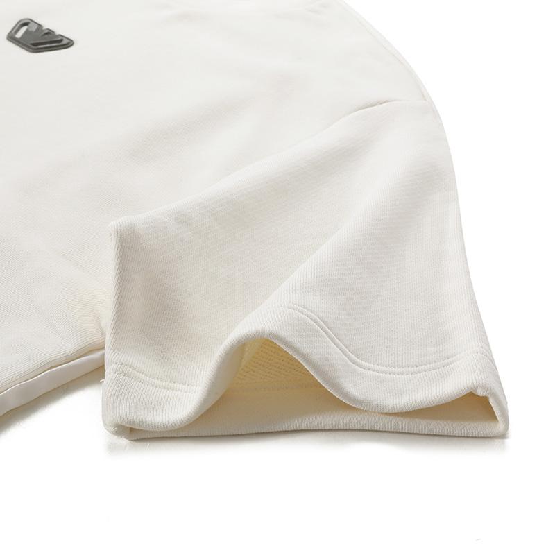 Emporio Armani Ss24 Eagle Logo Patch Crew Neck Thick Pullover Short Sleeve T-Shirt Men T-Shirt Off-White 3D1T6Z-1J6IZ-0103