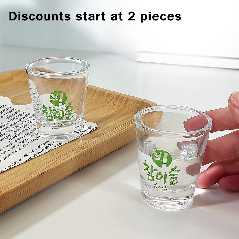 Korean Style Glass Cup Transparent Water Glass Sake Cup Red Wine Glass Beer Cup Milk Drinking Mug Juice Barware