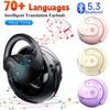 AI Translator Earbuds Real-Time Translators Headphones 70+ Languages Voice Translator Wireless Bluetooth Earphones For Travel