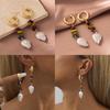 Trendy Geometric Earrings With Colorful Stones And Faux Pearls For Autumn 2023