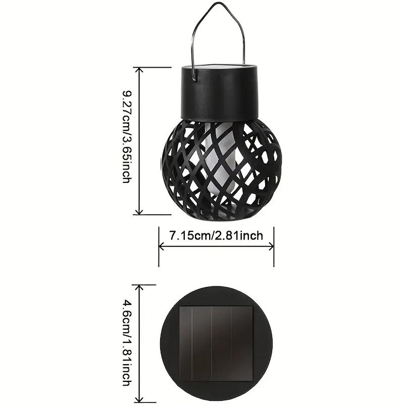 2/4/8pcs Outdoor Solar Lights Featuring Realistic Flickering Flames Suitable for Hanging Or Standing Garden Halloween Decoration