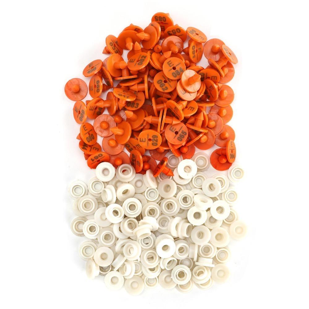 100 Sets Plastic Numbered Ear Marker Durable Ear Tag Label Rabbits Ear Tag  Breeding Populations