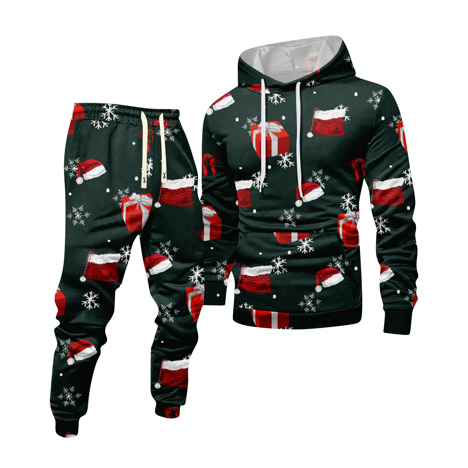 

Мужской худи с принтом и спортивные штаны, повседневный спортивный костюм XXL