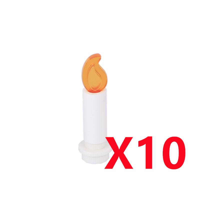 MOC Building Blocks Bonfire Flame Medieval Wine Bottle Accessories Set Candlestick Model Mini Brick Compatible Toy Gift DIY X019