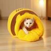 Pet Cozy Honeycomb Cat Bed With Plush Fleece For Winter And Allseason Use