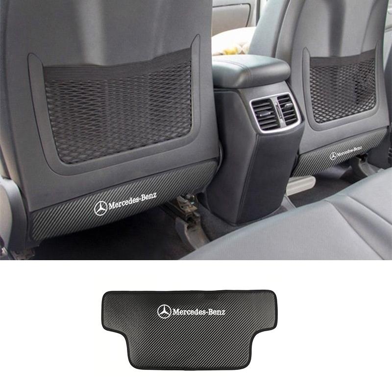 Carbon Fiber Car Seat Anti Kick Pad For Mercedes Benz AMG W177 W176 X166 X167 C257 C218 X253 C118 C117 H247 Auto Accessories ABEFG1