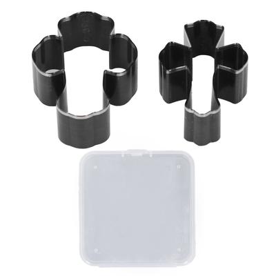 2PCS Cross Shape Cutting Dies Hollow Hole Punching Die Alloy Steel Stamping Tools for Making