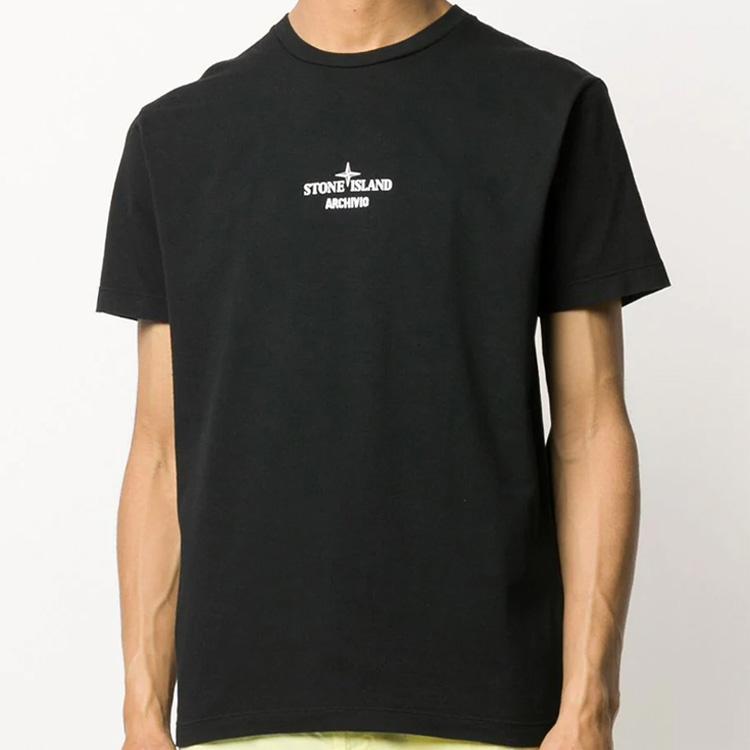 Stone Island Archivio Print Tee Unisex Tops Black 72152NS92-v0029