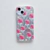Laser Tulip Roses Flower Silicone Case for Xiaomi Redmi Note 12 11 10 Samsung A54 A24 A14 Oppo A78 A58 A38 Tecno Spark 10 Funda Cover Soft TPU Bumper