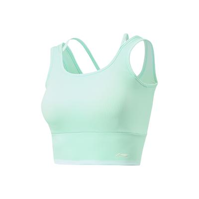 LiNing Fitness Series Brand Logo Stitching Top Sports Bra Women Tops AUDW018-3