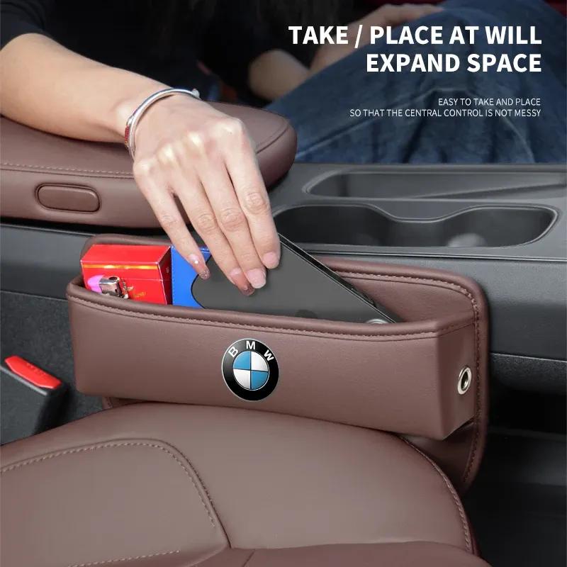 Car Seat Crevice Gaps Storage Box Seat Organizer For BMW G30 G20 G32 G11 G12 F40 F30 F20 F10 E46 E90 E92 E60 E39 E36 E87 E53