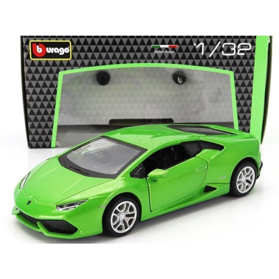 Bburago Lamborghini Huracán 1/32 Scale Diecast Model LP610-4 2014 (Green) 18-43063 [Parallel Import]