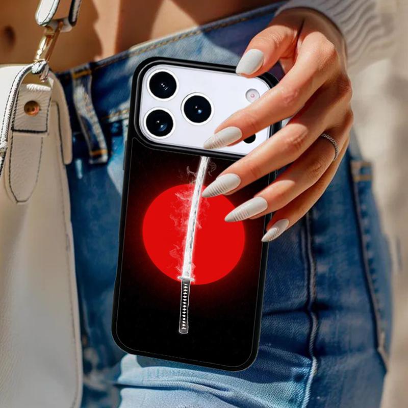 Japan Samurai Katana Phone Case For iPhone 17 Air 14 15 13 12 Max Cover For Apple 14 15 16 16e 11 Pro Max Plus